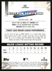 Pete Crow-Armstrong #189 2026 Finest Mini-Diamond Refractors