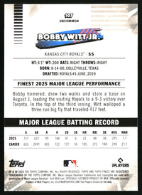 Bobby Witt Jr. #107 2026 Finest Mini-Diamond Refractors