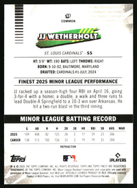 JJ Wetherholt #15 2026 Finest Refractors