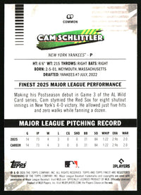 Cam Schlittler #89 2026 Finest