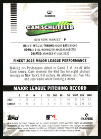 Cam Schlittler #89 2026 Finest