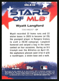 Wyatt Langford #SMLB-58 2026 Topps Stars of MLB