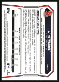 JJ Wetherholt #BCP-115 2026 Bowman Chrome Prospects Lazer Refractor