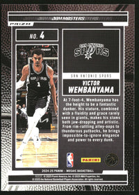 Victor Wembanyama #4 2024-25 Panini Mosaic Jam Masters Mosaic