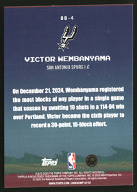 Victor Wembanyama #8B-4 2025-26 Topps 8-Bit Ballers