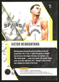 Victor Wembanyama #11 2023-24 Panini Phoenix Fade To Black