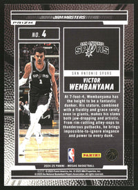 Victor Wembanyama #4 2024-25 Panini Mosaic Jam Masters Mosaic