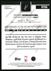 Victor Wembanyama #H156 2025-26 Topps Holiday Glitter Holiday