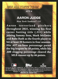 Aaron Judge #ATT-6 2026 Topps 2025 All Topps Team