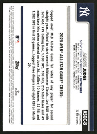 Aaron Judge #ASG-2 2025 Topps Update 2025 All-Star Game