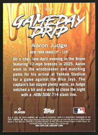 Aaron Judge #GD-7 2026 Topps Gameday Drip