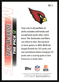 Trey McBride #TP-1 2025 Topps Signature Class The Pick