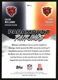 Caleb Williams / Rome Odunze #PP-1 2025 Topps Signature Class Paramount Pairings