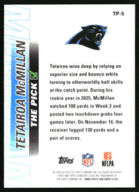 Tetairoa McMillan #TP-5 2025 Topps Signature Class The Pick
