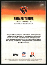 Shemar Turner #240 2025 Topps Signature Class Chrome Magenta Refractor /250