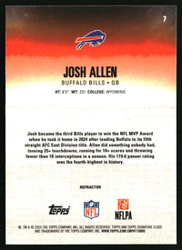 Josh Allen #7 2025 Topps Signature Class Chrome Refractor
