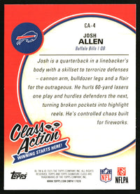 Josh Allen #CA-4 2025 Topps Signature Class Class Action /225