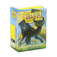 Dragon Shield: Standard 100ct Sleeves - Yellow & Silver (Dual Matte)