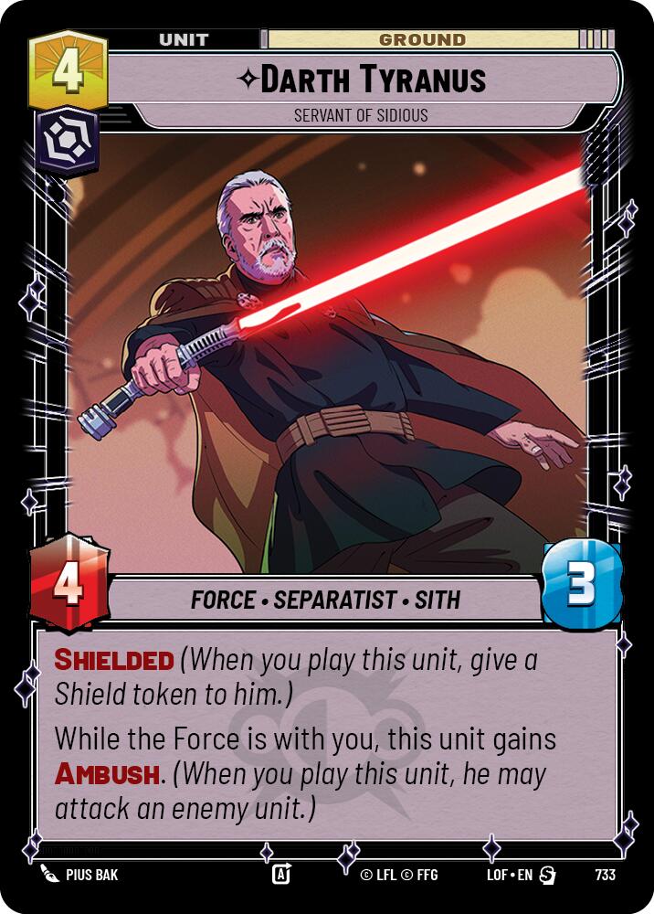 Darth Tyranus - Servant of Sidious (733) (Foil) (733) [Legends of the Force]