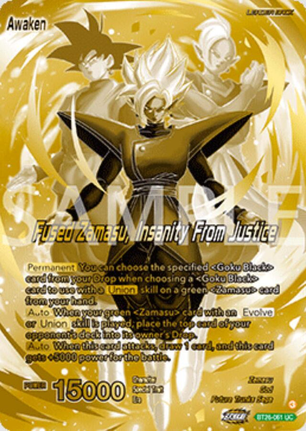 Zamasu // Fused Zamasu, Insanity From Justice (Championship Golden Card 2025 Vol.2) (BT26-061) [Promotion Cards]