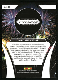 Jordan Lawlar #F-JL 2021 Panini Prizm Draft Picks Fireworks