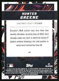 Hunter Greene #45 2022 Topps Fire Flame