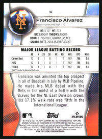 Francisco Álvarez #36 2023 Bowman Platinum