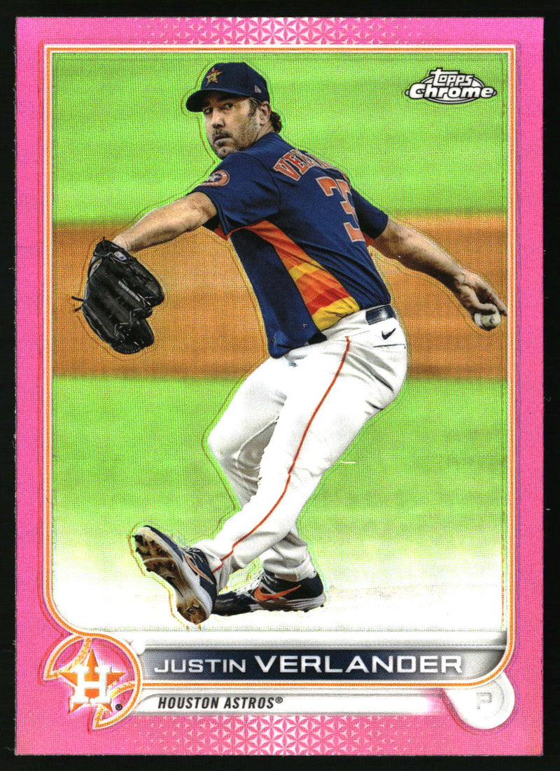 Justin Verlander #87 2022 Topps Chrome Pink Refractor