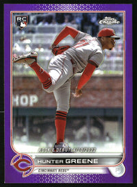 Hunter Greene #USC93 2022 Topps Chrome Update Purple Refractor