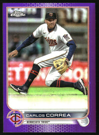Carlos Correa #USC98 2022 Topps Chrome Update Purple Refractor