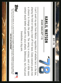 Kahlil Watson #BTP-78 2023 Bowman Bowman Scouts Top 100