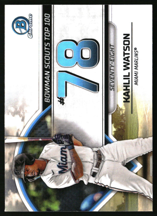 Kahlil Watson #BTP-78 2023 Bowman Bowman Scouts Top 100