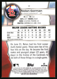 Nolan Gorman #77 2023 Bowman Platinum