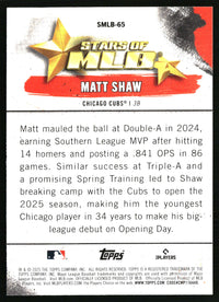 Matt Shaw #SMLB-65 2025 Topps Update Stars of MLB