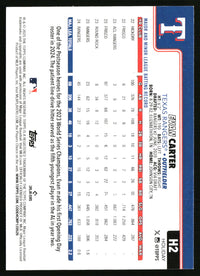 Evan Carter #H2 2025 Topps Holiday Silver Glitter Holiday