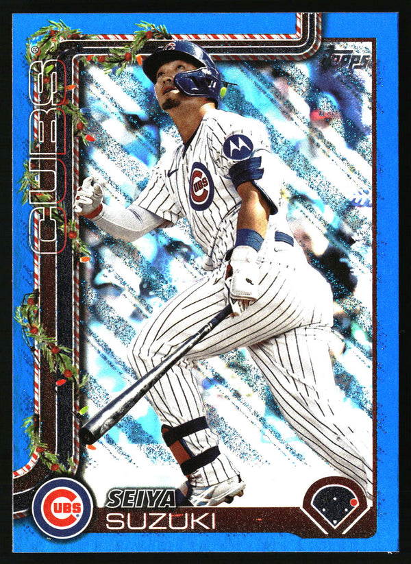 Seiya Suzuki #H89 2025 Topps Holiday Blue Metallic Glitter Holiday