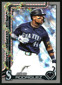 Julio Rodríguez #H186 2025 Topps Holiday Silver Glitter Holiday