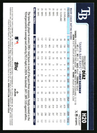 Yandy Díaz #H20 2025 Topps Holiday Silver Glitter Holiday