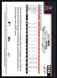 Zach Neto #H149 2025 Topps Holiday Blue Metallic Glitter Holiday