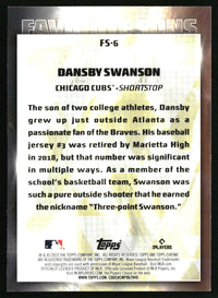 Dansby Swanson #FS-6 2023 Topps Favorite Sons