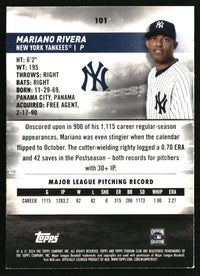 Mariano Rivera #101 2024 Stadium Club Pink Foil