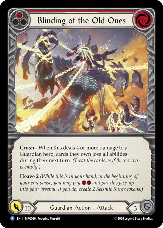 Blinding of the Old Ones [MPG026] (Mastery Pack Guardian)