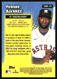 Yordan Alvarez #CAE-14 2025 Topps Chrome Chrome All-Etch