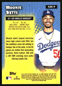Mookie Betts #CAE-9 2025 Topps Chrome Chrome All-Etch