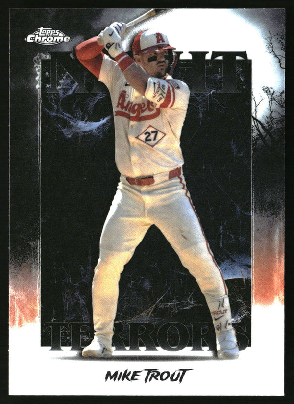 Mike Trout #NT-10 2025 Topps Chrome Update Night Terrors