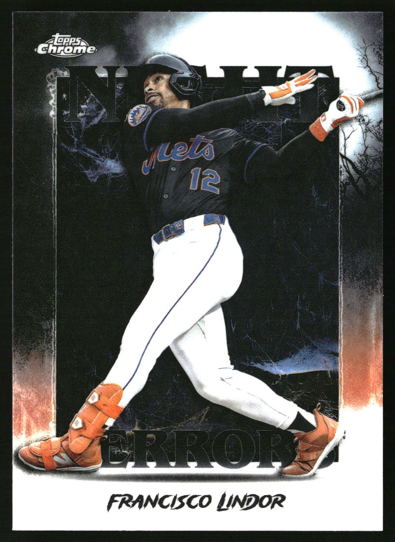 Francisco Lindor #NT-18 2025 Topps Chrome Update Night Terrors