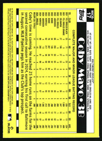 Coby Mayo #90CB-17 2025 Topps Chrome 1990 Topps Baseball 35th Anniversary