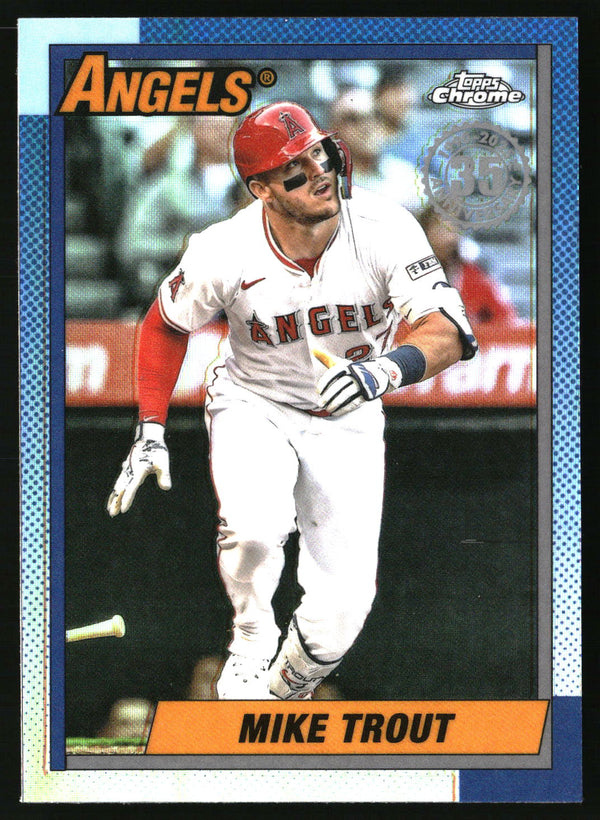 Mike Trout #90CU-1 2025 Topps Chrome Update 1990 Topps Chrome