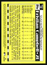 Kristian Campbell #90CU-19 2025 Topps Chrome Update 1990 Topps Chrome.