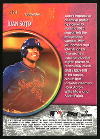 Juan Soto #F15-1 2025 Topps Chrome Update Fortune 15